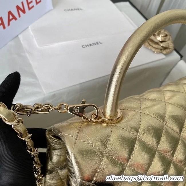 Grade Design Chanel Flap Bag with Top Handle A92991 gold