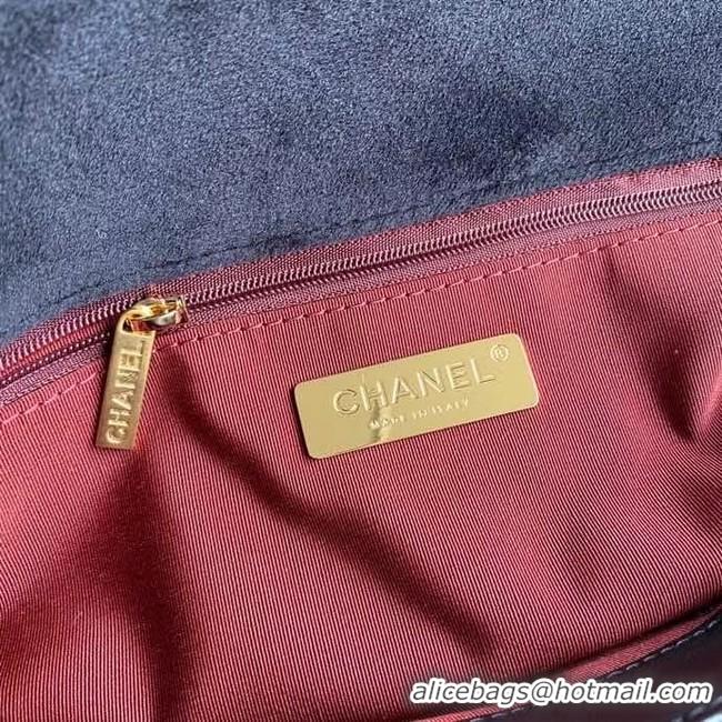 Best Price Chanel 19 flap bag velvet AS1161 black