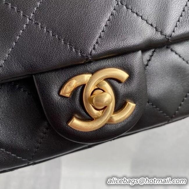 Promotional Chanel small flap bag Lambskin & Gold-Tone Metal AS2210 black