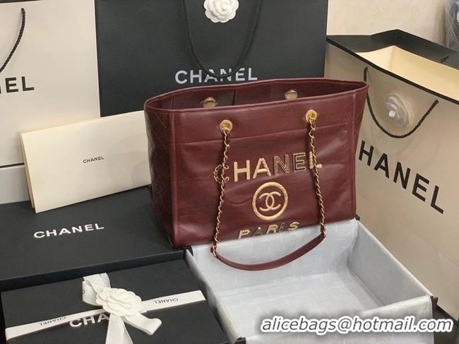 Good Product Promotional Chanel shopping bag A67001 Burgundy