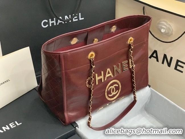 Good Product Promotional Chanel shopping bag A67001 Burgundy