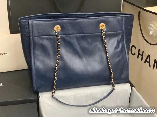 Traditional Discount Chanel shopping bag A67001 Royal Blue