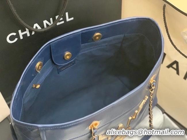 Traditional Discount Chanel shopping bag A67001 Royal Blue