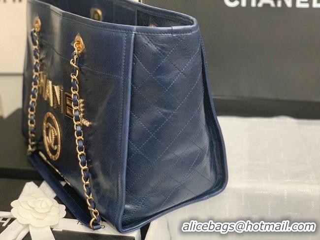 Traditional Discount Chanel shopping bag A67001 Royal Blue