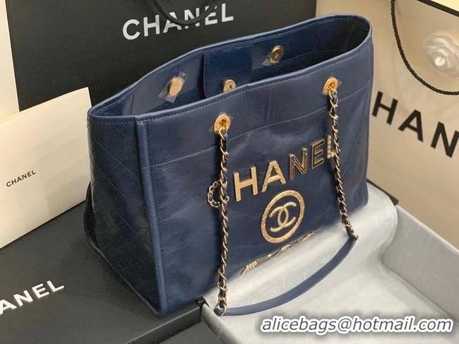 Traditional Discount Chanel shopping bag A67001 Royal Blue