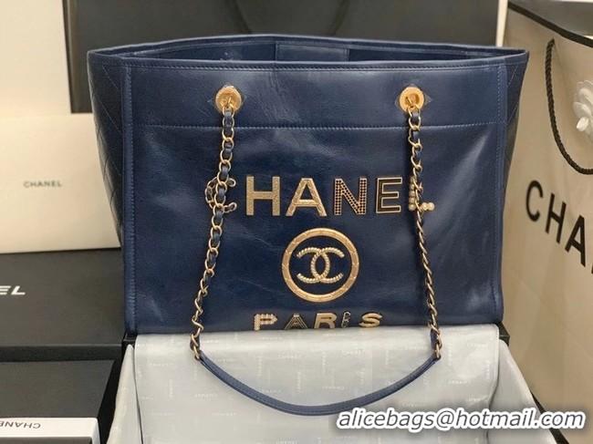 Traditional Discount Chanel shopping bag A67001 Royal Blue