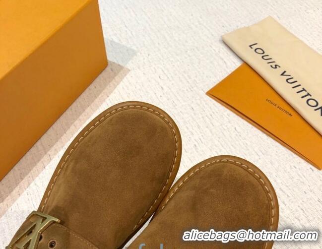 Top Design Louis Vuitton LV Cosy Suede Mules 20940 Brown