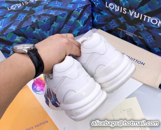 Shop Duplicate Louis Vuitton Men's LV Trail Sneakers in Logo Printed Silky Calfskin 01 2020