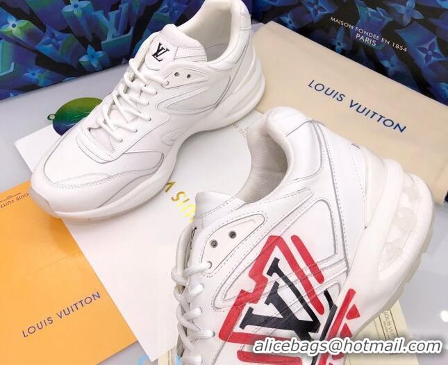 Low Cost Louis Vuitton Men's LV Trail Sneakers in Logo Printed Silky Calfskin 92738 2020