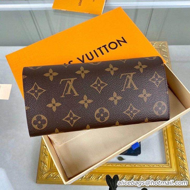 New Discount Louis Vuitton Monogram Canvas Emilie Wallet M60136 Red