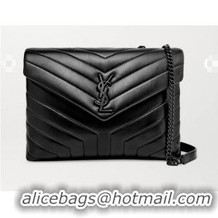 Top Grade SAINT LAURENT Loulou Medium Quilted Leather Shoulder Bag 74559 black