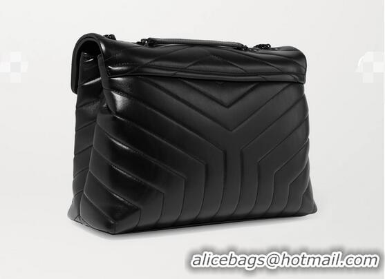 Top Grade SAINT LAURENT Loulou Medium Quilted Leather Shoulder Bag 74559 black