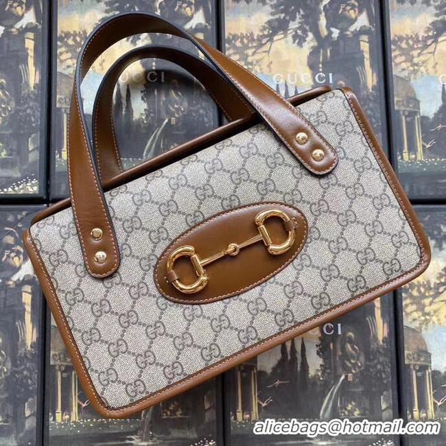 Discount Gucci Horsebit 1955 small top handle bag 627323 Brown