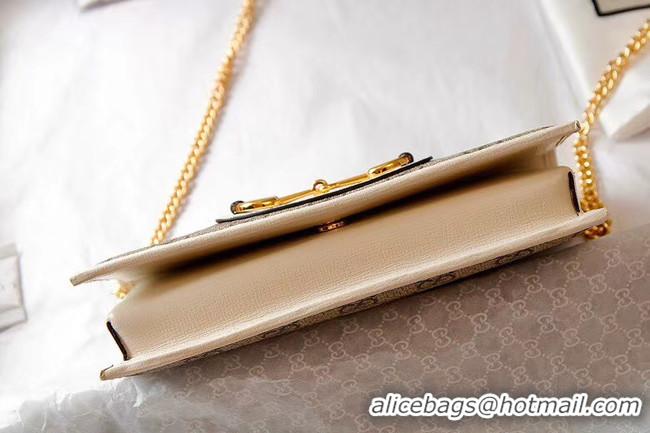 Low Price Gucci Horsebit 1955 wallet with chain 621892 white