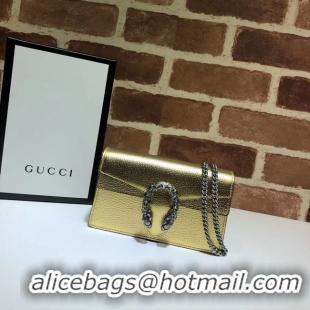 Luxury Discount Gucci Dionysus Leather Super mini Bag 476432 gold