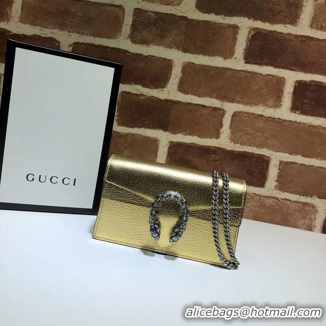 Luxury Discount Gucci Dionysus Leather Super mini Bag 476432 gold