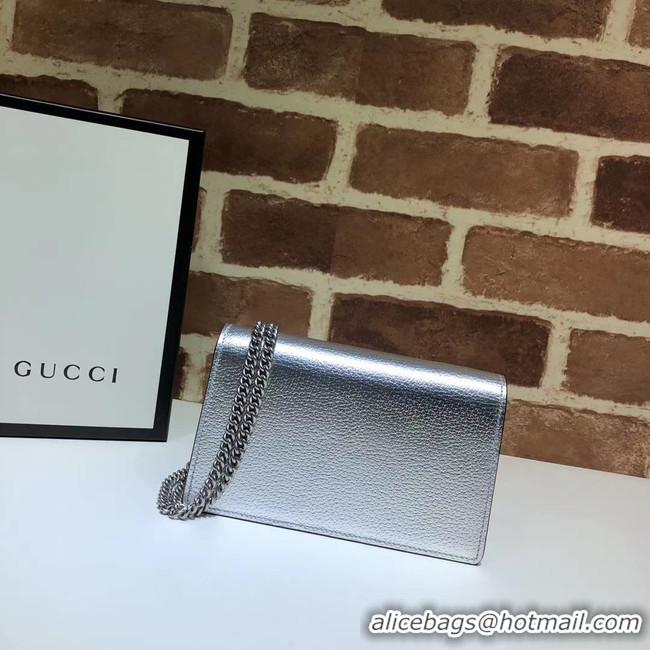 Traditional Discount Gucci Dionysus Leather Super mini Bag 476432 silver