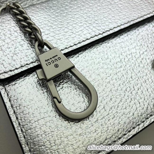 Traditional Discount Gucci Dionysus Leather Super mini Bag 476432 silver