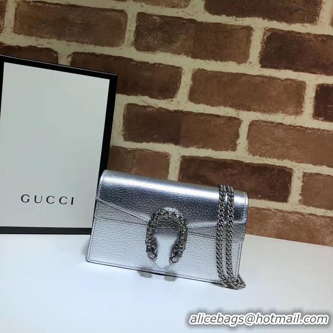 Traditional Discount Gucci Dionysus Leather Super mini Bag 476432 silver