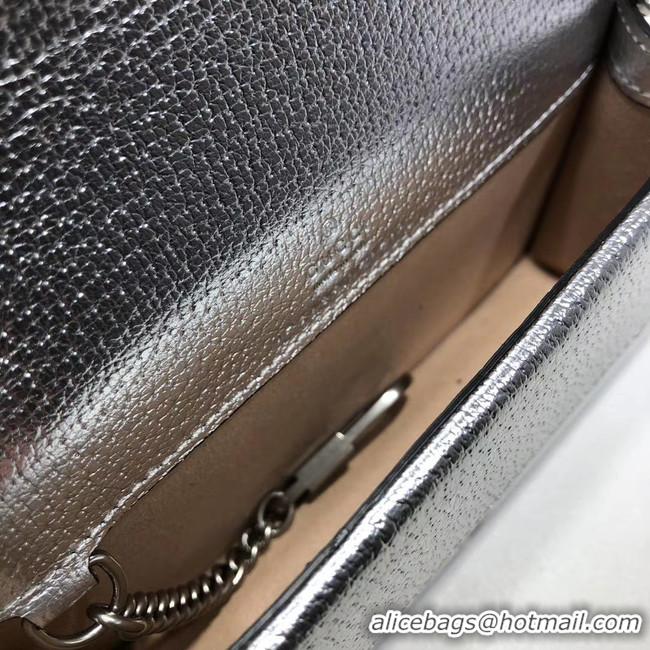 Traditional Discount Gucci Dionysus Leather Super mini Bag 476432 silver