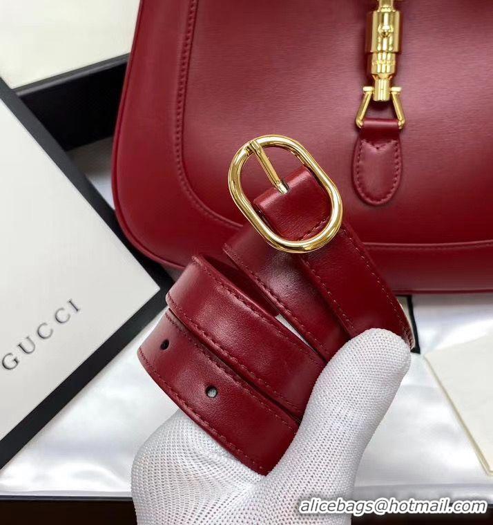 Shop Duplicate Gucci Jackie 1961 small hobo bag 636709 Red