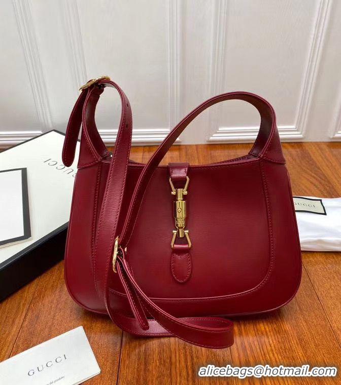 Shop Duplicate Gucci Jackie 1961 small hobo bag 636709 Red