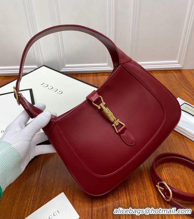 Shop Duplicate Gucci Jackie 1961 small hobo bag 636709 Red