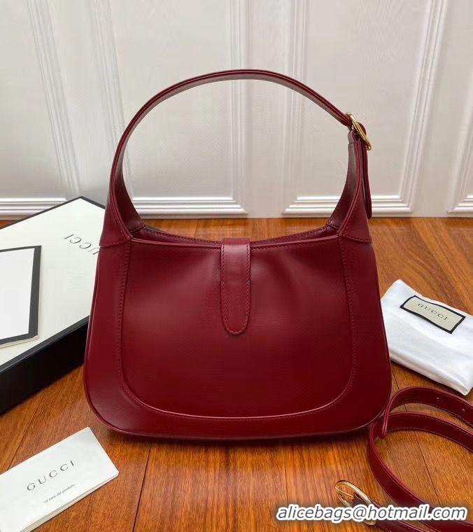 Shop Duplicate Gucci Jackie 1961 small hobo bag 636709 Red