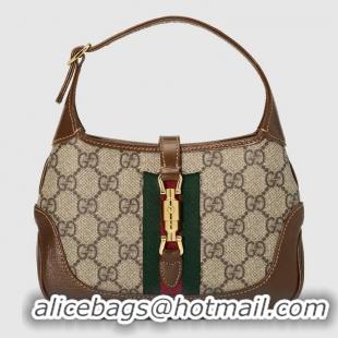 Top Quality Gucci Jackie 1961 mini hobo bag 637092 brown