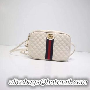 New Release Creation Gucci Laminated leather small shoulder bag 51060 white