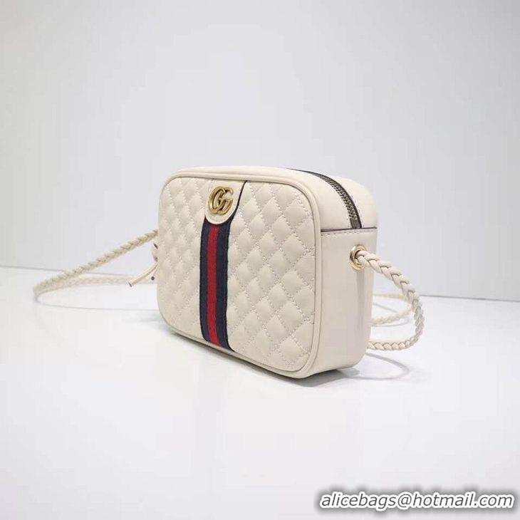 New Release Creation Gucci Laminated leather small shoulder bag 51060 white