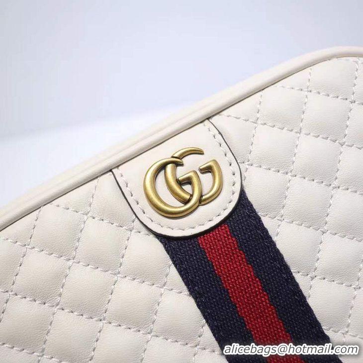 New Release Creation Gucci Laminated leather small shoulder bag 51060 white