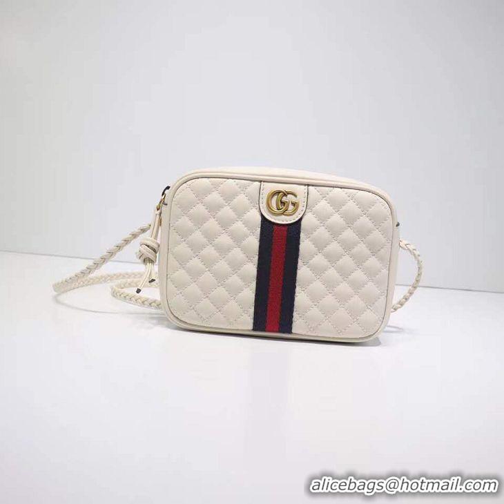 New Release Creation Gucci Laminated leather small shoulder bag 51060 white