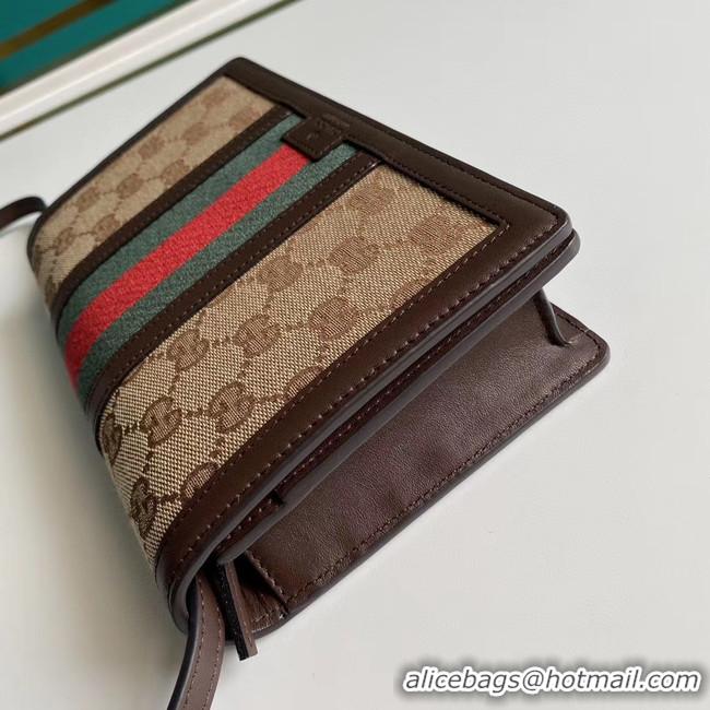 Best Product Gucci Horsebit 1955 wallet with chain 409439 brown