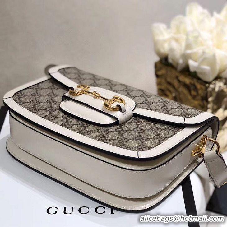 Good Taste Gucci Horsebit 1955 GG Supreme Bag 602204 White