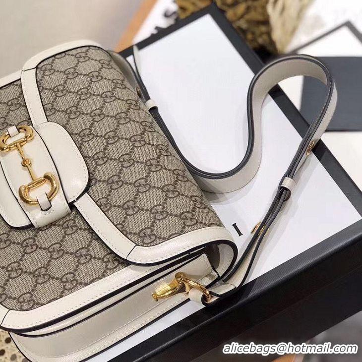 Good Taste Gucci Horsebit 1955 GG Supreme Bag 602204 White