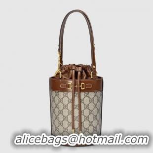 Good Taste Gucci Horsebit 1955 small bucket bag 637115 brown