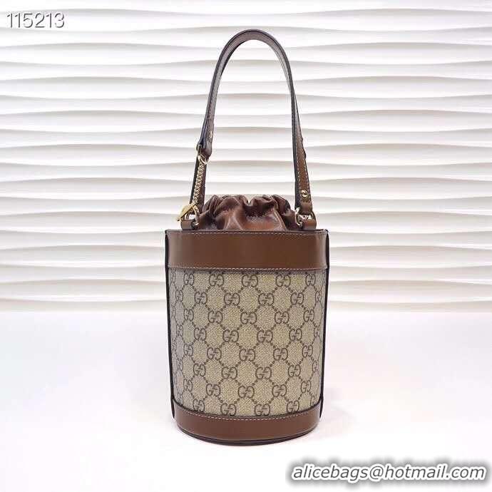 Good Taste Gucci Horsebit 1955 small bucket bag 637115 brown