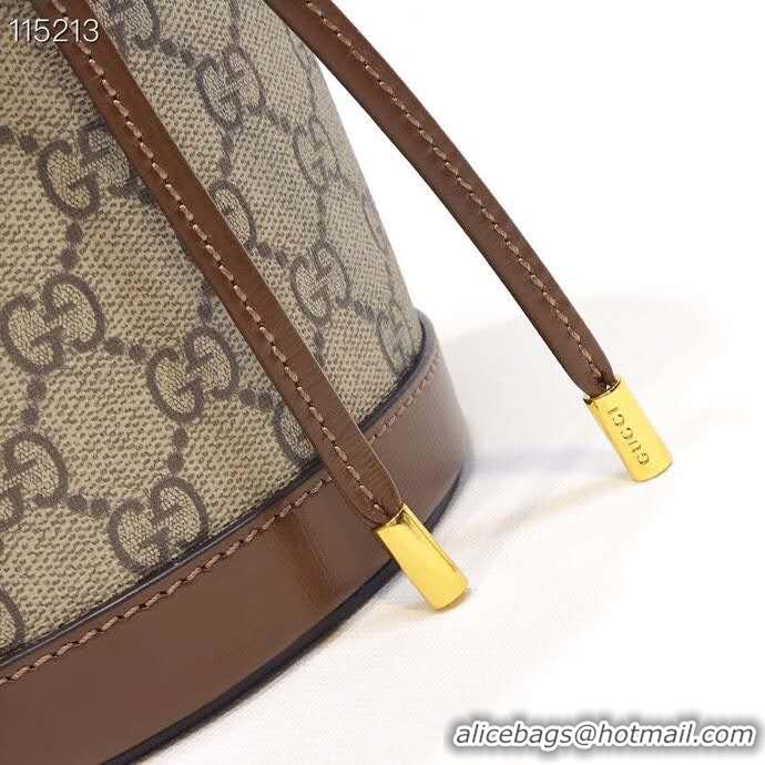 Good Taste Gucci Horsebit 1955 small bucket bag 637115 brown