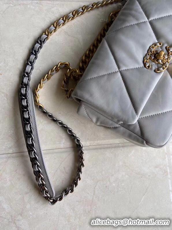 Top Design Chanel 19 flap bag AS1160 grey