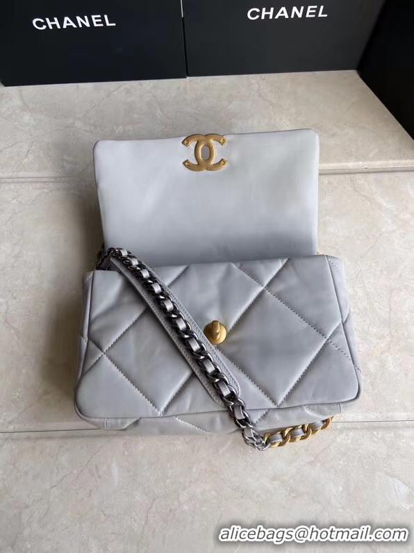 Top Design Chanel 19 flap bag AS1160 grey