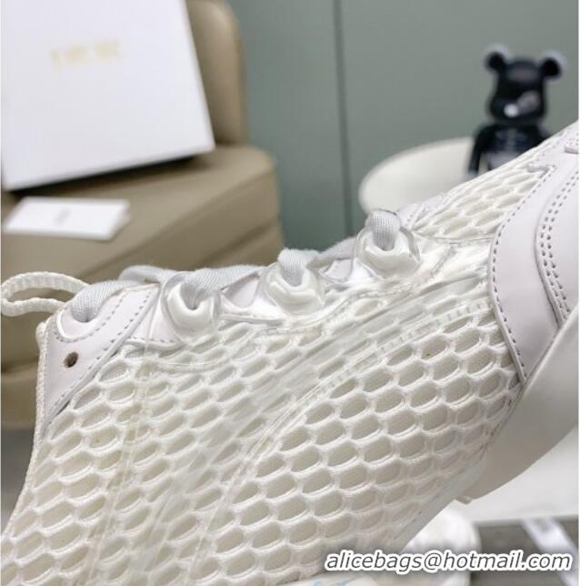 Low Cost Dior D-Connect Sneakers in All White Mesh 22025