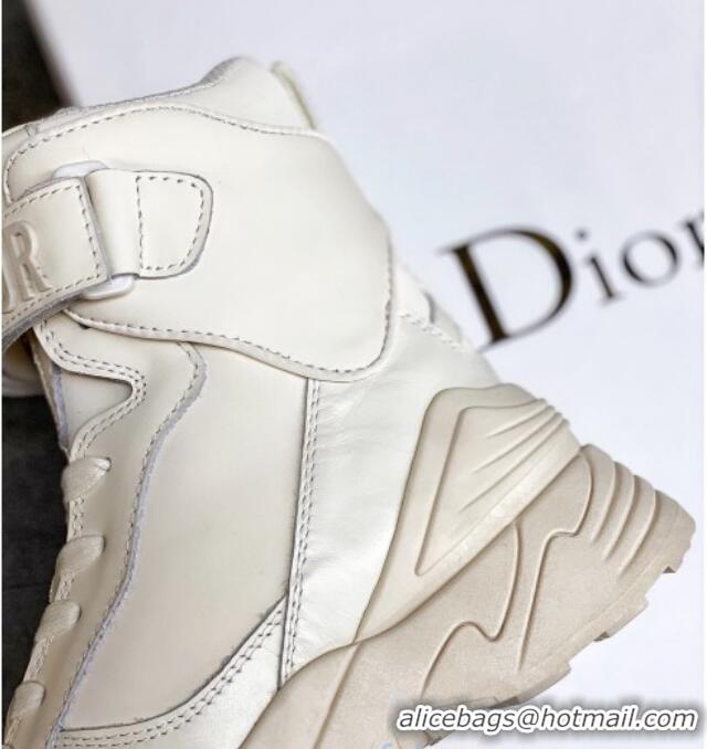 Best Product Dior Calfskin Boots Sneakers in White Calfskin 22030