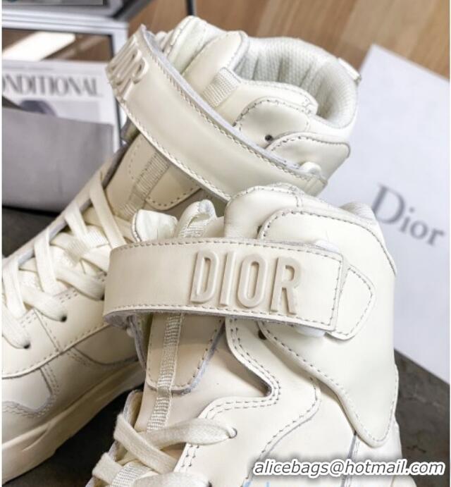 Best Product Dior Calfskin Boots Sneakers in White Calfskin 22030