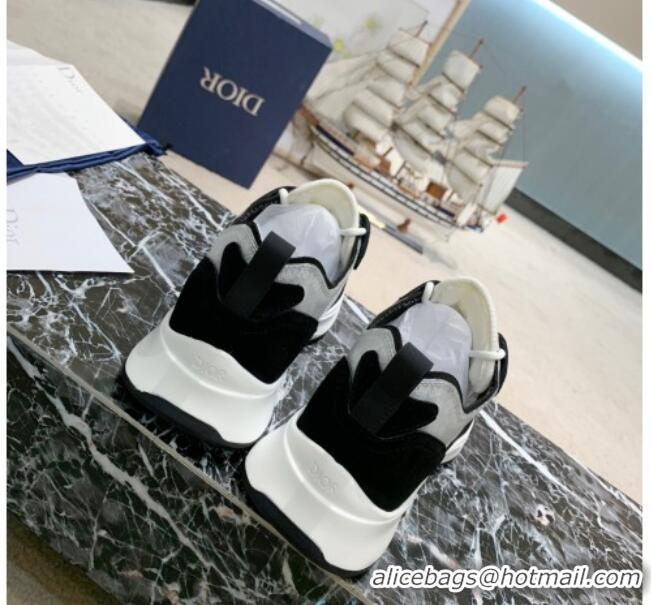 Top Grade Dior B25 Runner Sneakers in Black Oblique Canvas and Suede 20254