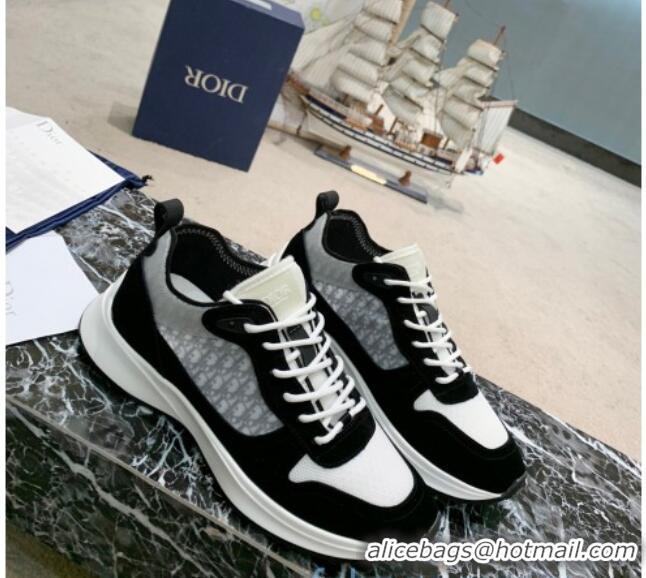 Top Grade Dior B25 Runner Sneakers in Black Oblique Canvas and Suede 20254