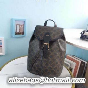 Top Grade Celine IN TRIOMPHE CANVAS knapsack CL90723 black