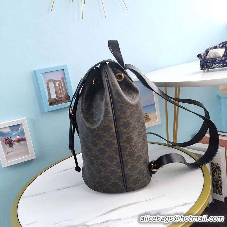 Top Grade Celine IN TRIOMPHE CANVAS knapsack CL90723 black