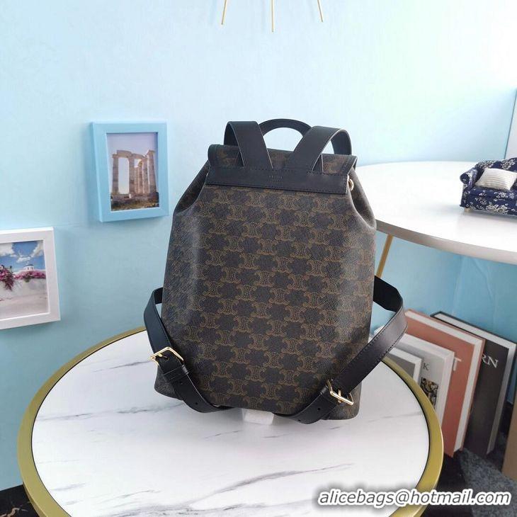 Top Grade Celine IN TRIOMPHE CANVAS knapsack CL90723 black