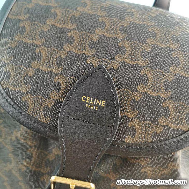 Top Grade Celine IN TRIOMPHE CANVAS knapsack CL90723 black